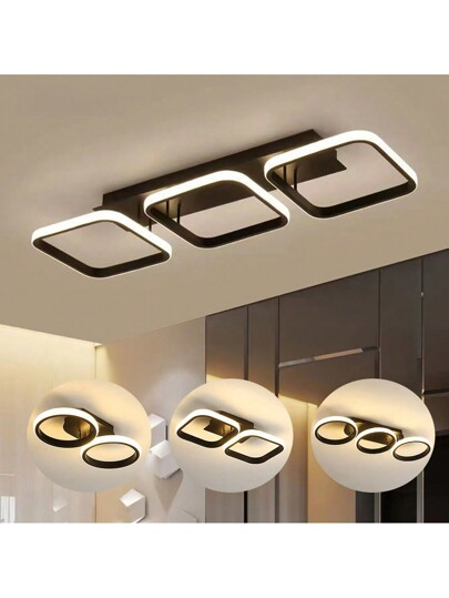 مصباح سقف LED دائري مزدوج بتصميم حديث وفاخر